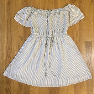 Striped Off Shoulder Dress